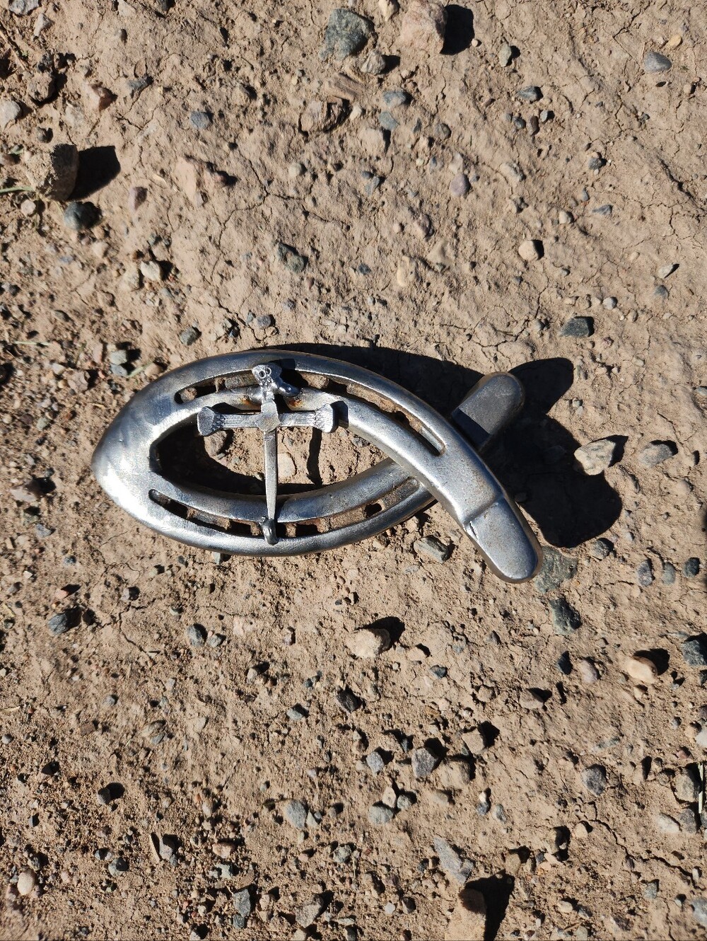 Metal Horse Shoe Jesus Fish Wall Deco